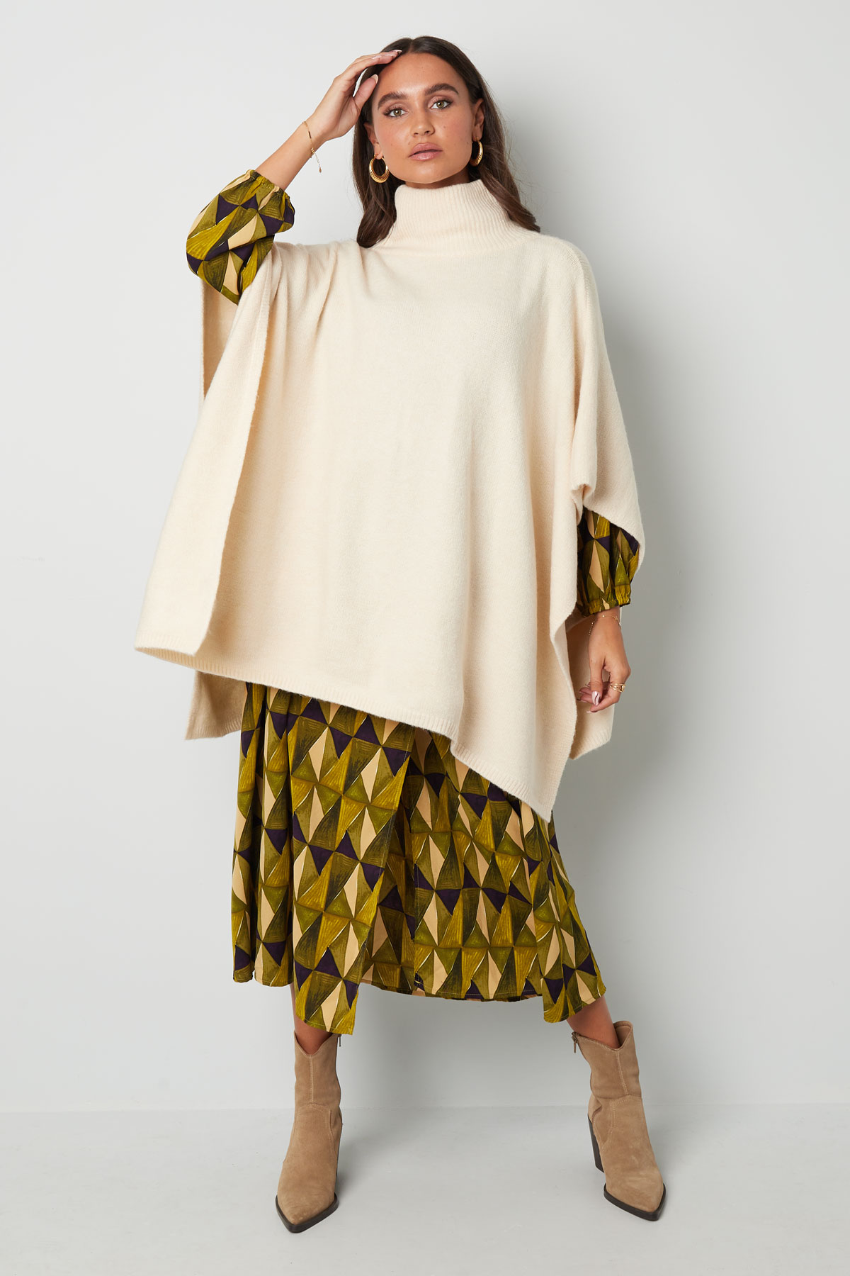 Basic poncho - beige h5 Picture7